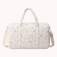 thumbnail image 7 of Floral Baby Diaper Bag Tote Mommy Bag, Women Quilted Cotton Medium Travel Duffle Bag, Cute Cotton Diaper Bags Crossbody Baby Bags for Girl Mom, 7 of 7