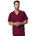 thumbnail image 1 of red panda maevn men's 3-pocket v-neck top(wine, large), 1 of 1