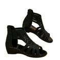 thumbnail image 2 of Wavsuf Platform Sandals for Women Casual Summer Wide Black Sandals Shoes Size 6, 2 of 6
