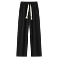 thumbnail image 1 of 2024 Men's Solid Color Straight Leg Sports Sweatpants - Polyester Material, Fashion Design, Daily Wear, Size Chart Reference, Easy Match with Tops, 1 of 3