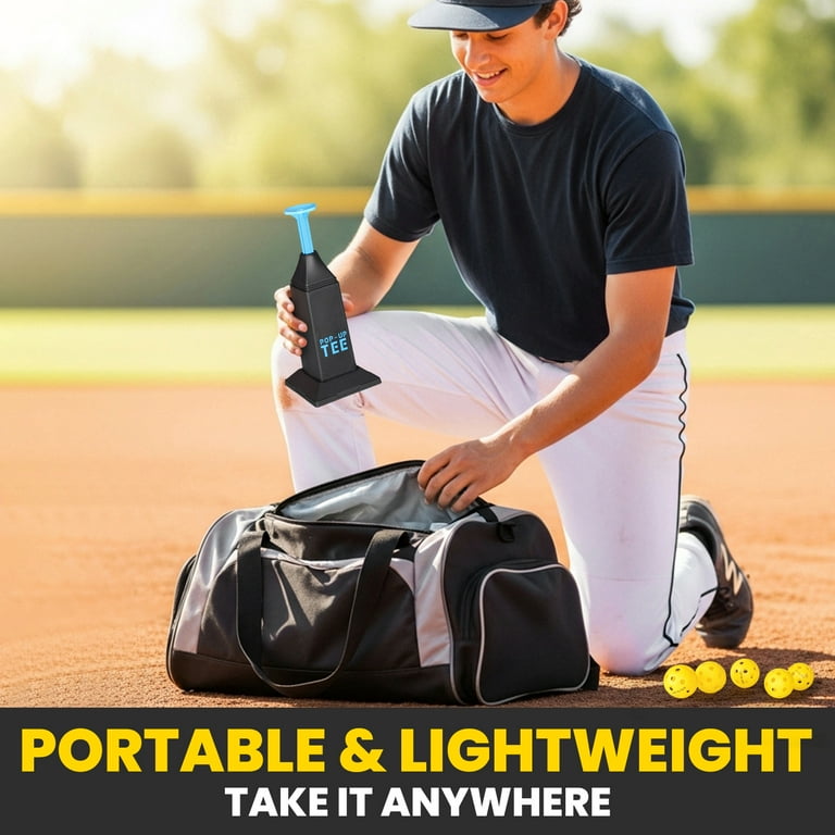FITPLAY Baseball Training Tee Popper, Pop Up Baseball Trainer Baseball Pitching Machine Without a Pitcher