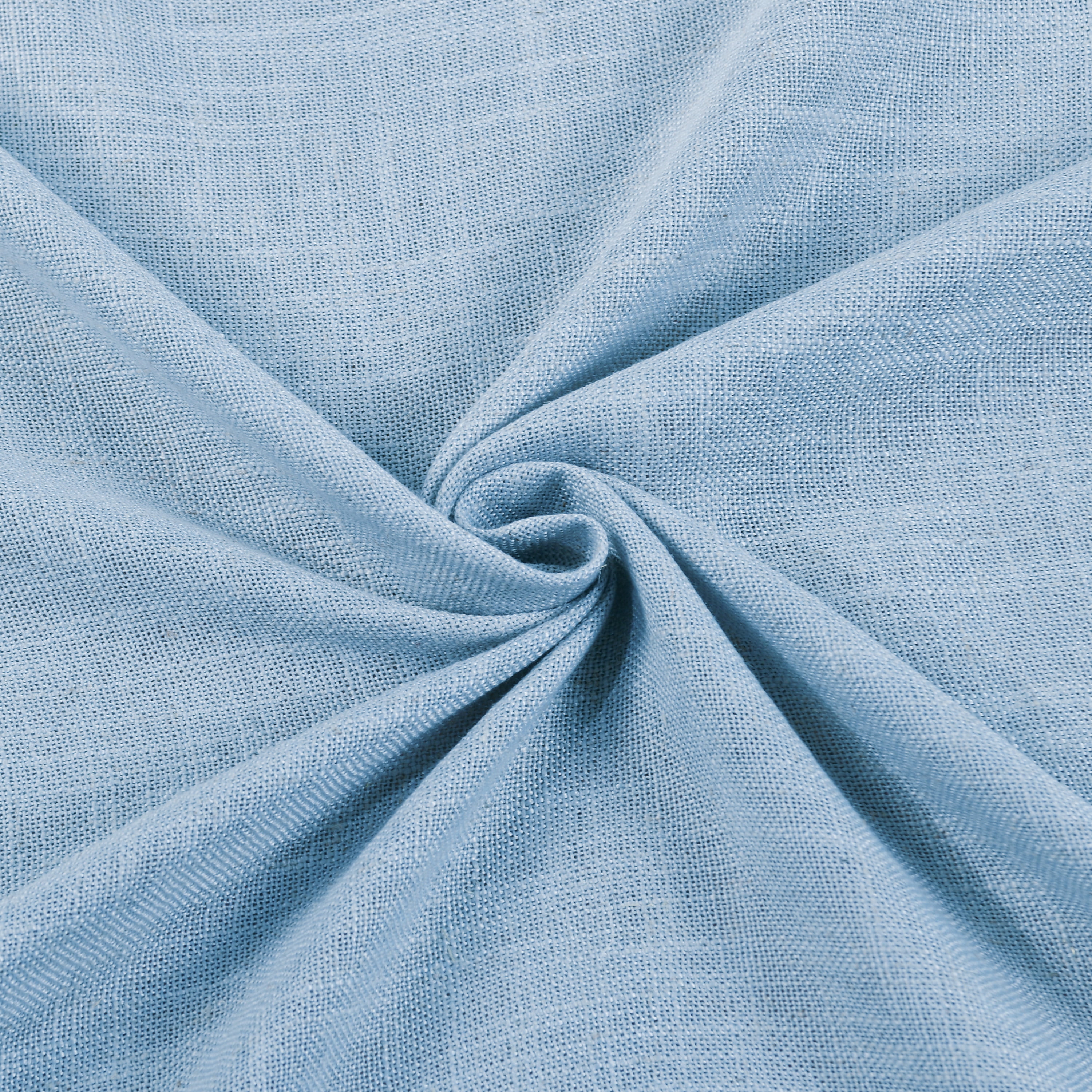 Better Homes & Gardens Linen Blend Light Filtering Rod Pocket Kitchen Curtain Tier and Valance Set, 3-Piece, Blue Water, 60 in x 36 in