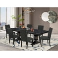 thumbnail image 4 of Luxe by East West Furniture 7 piece kitchen dining set of a rectangular table and 6 dining chairs, 4 of 6