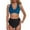 D402/Light Blue, variant on Afdoent Bikini Sets For Women High Waisted Push Up Two Piece Swimsuits Vintage Retro Ruched Print Bikini Set Beach Swimwear