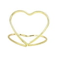 thumbnail image 1 of Clearance! Home Decor Creative and Cute 2 Layer 3D Business Card Holder Love Seat Metal Desktop Message Holder Three Heart Shaped Business Card Holder One Size Gold, 1 of 9