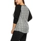 thumbnail image 4 of CamiseRaglán Con Estampado De Leopardo Cuello Redondo PaMujer Negro XXL, 4 of 5