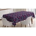 thumbnail image 1 of Peacock Tablecloth, Energetic Contemporary Pattern Bird Plumage Pattern in Vibrant Tones, Rectangle Satin Table Cover for Dining Room and Kitchen, 52" X 70", Dark Purple Multicolor, by Ambesonne, 1 of 2