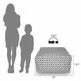 thumbnail image 3 of Boho Rectangle Pouf, Repeating Monochrome Print of Digitally Generated Flower Vintage Vibes, Under Desk Foot Stool for Living Room Office Ottoman with Cover, 25", Charcoal Grey White, by Ambesonne, 3 of 4