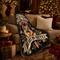 thumbnail image 3 of German Shepherd person Heart Duty Floral Portrait, Cozy Pet Portrait Pattern, Warm Flannel Blanket for Living Room and Reading Nook, Dog Moms decorative theme Gift, Pet Lover Home Decor, 3 of 9