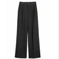 thumbnail image 4 of LYXSSBYX Womens Yoga Lounge Dress Pants Pants Work Office Business Women's Fashion Casual Full-Length Loose Pants Solid High Waist Trousers Long Straight Wide Leg Pants, 4 of 5