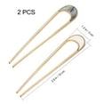 thumbnail image 4 of MasteelfCA Lurrose 2 Pcs Bâtonnets de Cheveux Rétro en Alliage en Forme de Croissant Accessoires pour Cheveux Chignons pour Femmes, 4 of 8