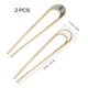 thumbnail image 2 of GOOHOCHY 2 piezas de palitos de pelo retro de aleación con forma de U en forma de media luna, accesorios para el cabello, palillos para el cabello recogidos para mujeres., 2 of 7