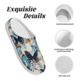 thumbnail image 5 of Yiaed Butterflys Print Slippers Fuzzy Warm Cozy Slippers Non Slip House Slippers For Indoor Outdoor Slippers House Slippers-8, 5 of 7