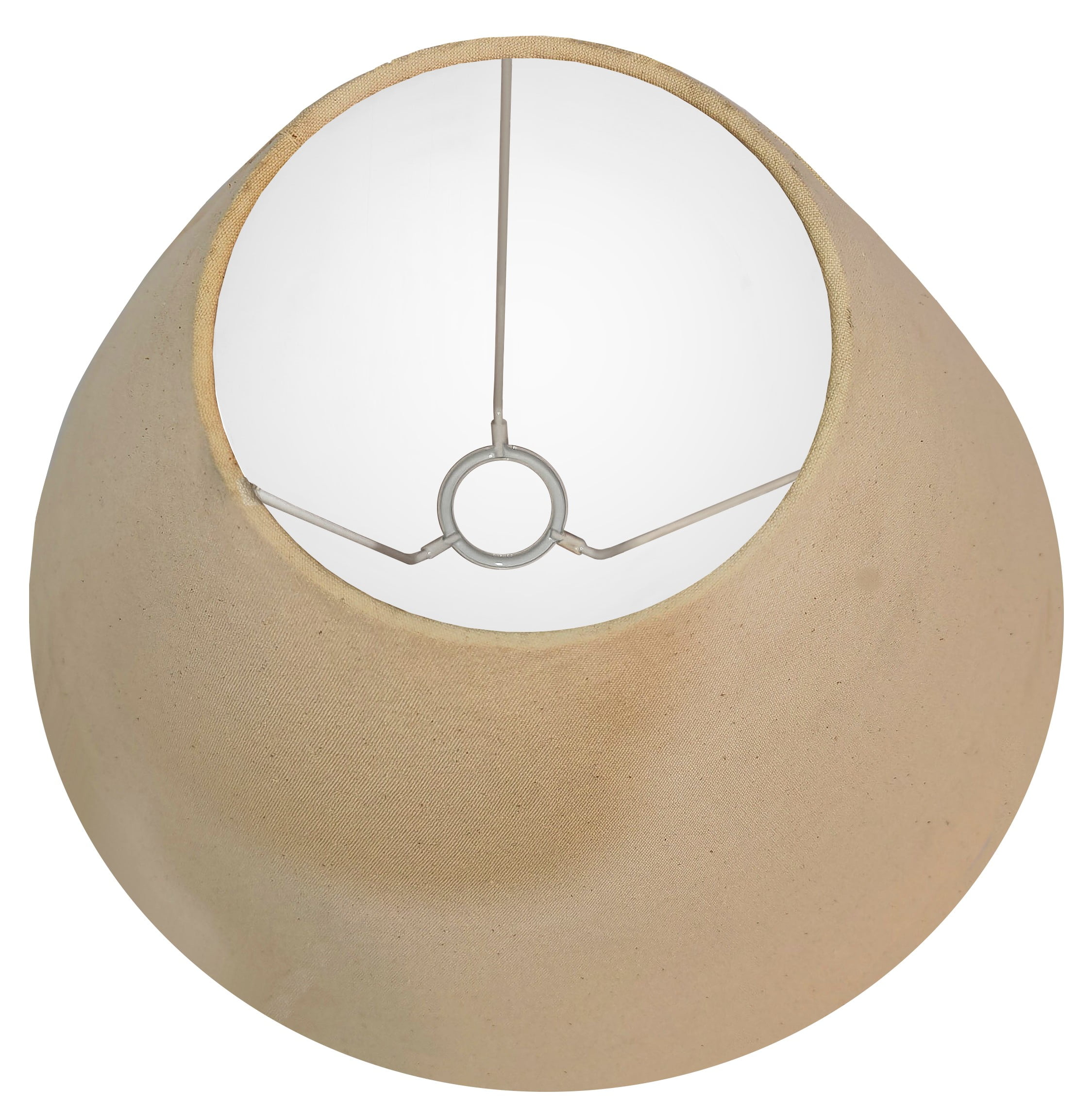 Simplee Adesso Beige Fabric Uno Lamp Shade, 10"H x 15"D, Transitional, Adult Office or Dorm Room Use