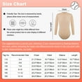 thumbnail image 7 of Manyakai Kids Girls One Piece Bodysuit Long Sleeve Basic Ballet Dance Leotards Unitard Gymnastics Round Neck 150, 7 of 7