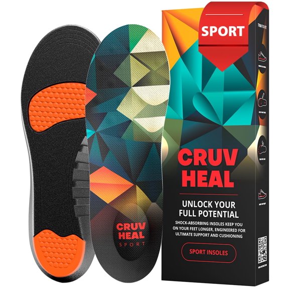 Plantillas deportivas que absorben los golpes CRUVHEAL para hombres y mujeres