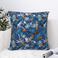 thumbnail image 4 of Pofeuu Hawaiian Style Print Double-sided plush pillowcase Square Throw Pillow Covers Pillows Cover for Living Room Bedroom Sofa Couch Cushion Cover（No pillow core）-24"x24", 4 of 7