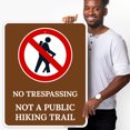thumbnail image 2 of No Trespassing Not A Public Hiking Trail With Graphic Sign,, 2 of 8