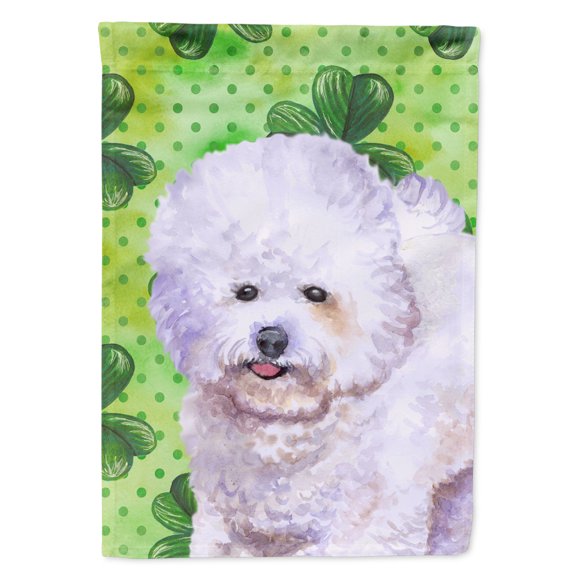 Carolines Treasures BB9822GF Bichon Frise St Patricks Flag Garden Size Small multicolor