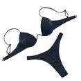 thumbnail image 6 of TIHLMK Bikini Sets for Women Women's Bikini Solid Set Swimsuit Two Piece FilledBra Swimwear Beachwear, 6 of 8