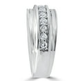 thumbnail image 3 of Pompeii 1/2 Carat Mens Diamond Wedding Ring 10K White Gold (H/I,I1-I2), 3 of 7