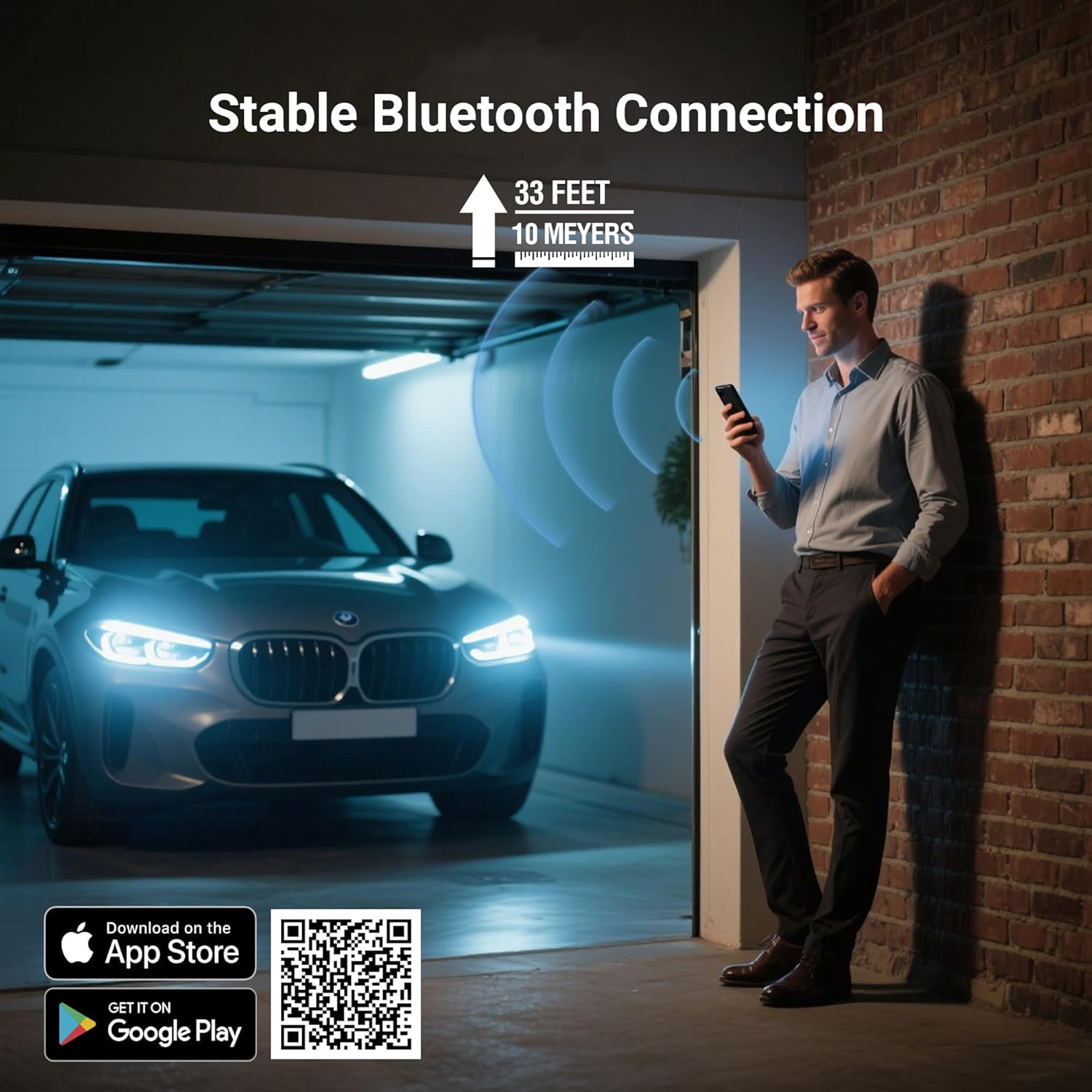 GOOLOO DS100 OBD2 Scanner Bluetooth, Full System Car Diagnostic Tool for iOS & Android, Check Engine Code Reader, 6 Maintenance Functions, Battery Test, HUD Display