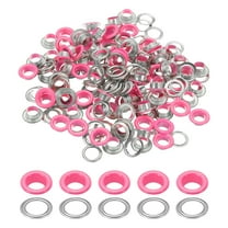 Uxcell 110 Pcs Grommets Eyelets with Washers 5/16" Grommets Kit Rose Red