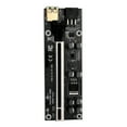 thumbnail image 2 of Justharion PCI-E Riser Board with LED Dynamic Light Board with LED Dynamic PCI- 6 Pin Extender with 8 Solid Capacitors No.03, 2 of 6