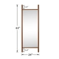 thumbnail image 4 of 63"x24" Wood Full Length Mirror Ladder Rectangle Floor Mirror, Walnut, 4 of 4