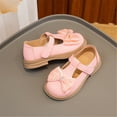 thumbnail image 2 of Otqutp Toddler Rubber Sole Shoes Girl's Princess Shoes Bow Design Leather Sandals Prom with Skirt Wearing Dance Shoes Pull-On Shoe, 2 of 9