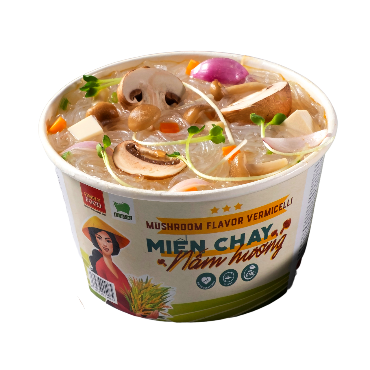 Instant Mushroom Glass Noodle (9 Bowls/Box) 1.99 per Bowl (55g), Fork