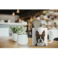 thumbnail image 6 of WIRESTER 11 Oz Ceramic Tea Cup Coffee Mug, Boston Terrier Brindle Dog, 6 of 7
