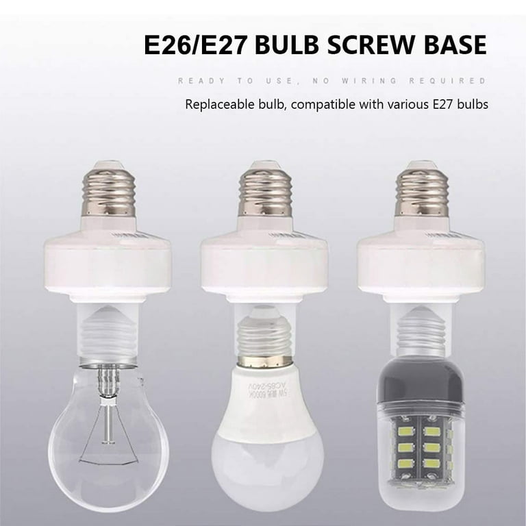 Wireless Remote Control Light Lamp E27 Screw Bulb Base Holder Cap Socket  Switch