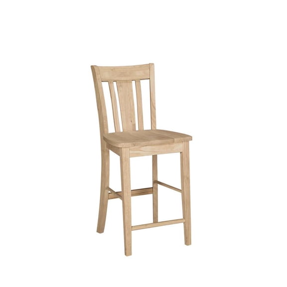 BingLTD - Canal Counter Stool 24" Seating Height – Unfinished (STL2404B-RW-UNF)