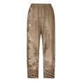 thumbnail image 5 of ITSAME Womens Plus Size Wide Leg Pants Elastic Waist Floral Print Lightweight Ladies Loose Casual Pants Khaki Size XL, 5 of 6