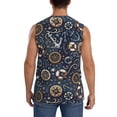 thumbnail image 4 of Haiem Men's Nautical Print Tank Tops Summer Sleeveless Cut Off Workout T-Shirts Fitness Vest Athletic Undershirts-Medium, 4 of 8