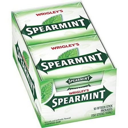 WRIGLEY'S SPEARMINT Chewing Gum Bulk Pack, 15 Stick (Pack of 10)