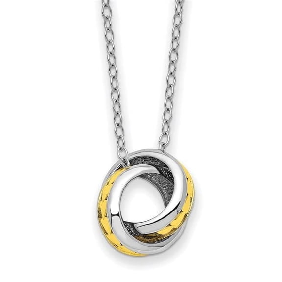 Finest Gold Sterling Silver Gold-Tone Always Together 18 in. Necklace