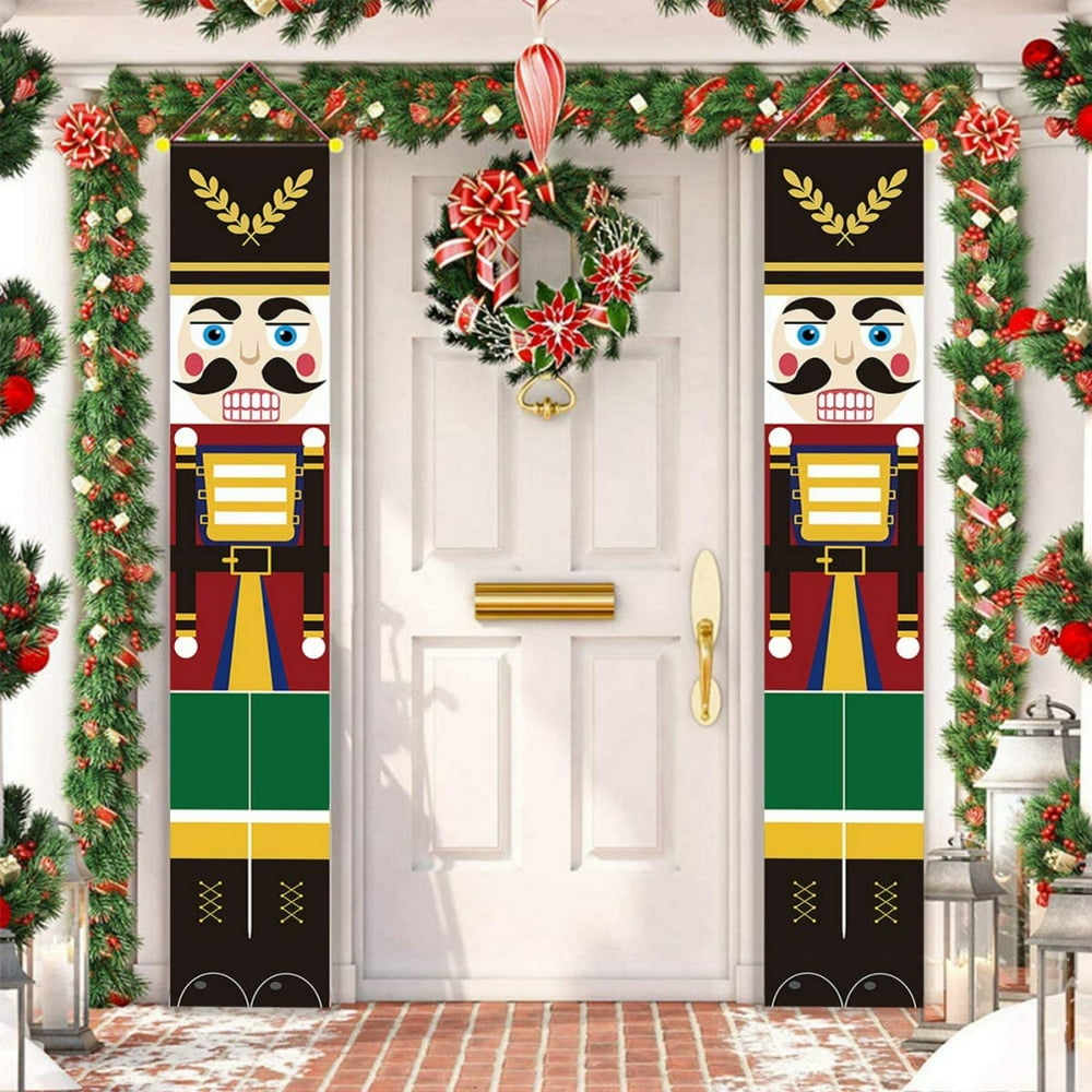 Wisremt Nutcracker Soldier Banner Christmas Decoration for Home Door ...