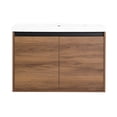 thumbnail image 6 of Brown Bathroom Vanity 30 Inch - Resin Sink & 2 Door Cabinet Engineered Wood For Durability And A Clean Appearance 30" With Doors Long-lasting Mesmerizing Feature, 6 of 7