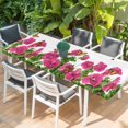 thumbnail image 2 of Pink Spring Floral Table Cloths for 8 Foot Rectangle Tables, Butterfly Farmhouse Patio Waterproof Elastic Fitted Tablecloths, Washable Rectangular Table Cover for Camping, 2 of 8
