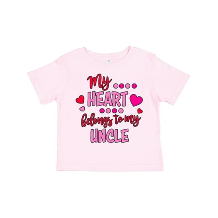 

Inktastic My Heart Belongs to My Uncle Gift Toddler Boy or Toddler Girl T-Shirt