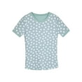 thumbnail image 2 of Sleep On It Girls 2-Piece Super Soft Jersey Snug-Fit Pajama Set with Matching Scrunchie - White Hearts, Mint Green, Size 4, 2 of 4