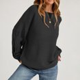 thumbnail image 6 of Edvintorg Womens Sweater Crew Neck Long Sleeve Casual Pullover Knit Sweaters Fall Winter Womens Fashion Black S, 6 of 6