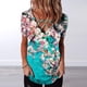 thumbnail image 2 of Camiseta de manga corta con cuello en V y estampado de moda para mujer Pompotops hkajfhjk462759, 2 of 5