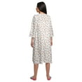 thumbnail image 4 of Moomaya WoMen's Printed Nightdress Knee Length Cotton Sleepwear Short Gown, 4 of 6