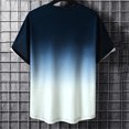 thumbnail image 2 of Fashion Gradient Poker Print T Shirts For Men Summer Daily O Collar Polyester Short Sleeve Tee Shirt Large Size Tops Clothing tzw, 2 of 7