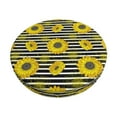 thumbnail image 2 of Lsque Sunflowers On Black And White Stripes Round Bar chair cushion covers Velvet Fabric Premium Comfort Protects from Scratches and Stains for 14-17 Inch Chair- 14 inch, 2 of 7