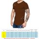 thumbnail image 4 of Camisetas de cuello redondo sueltas de color sólido rasgadas para hombre Camiseta de manga corta curvada ahuecada informal para hombre Eigraketly FS7578-38, 4 of 4