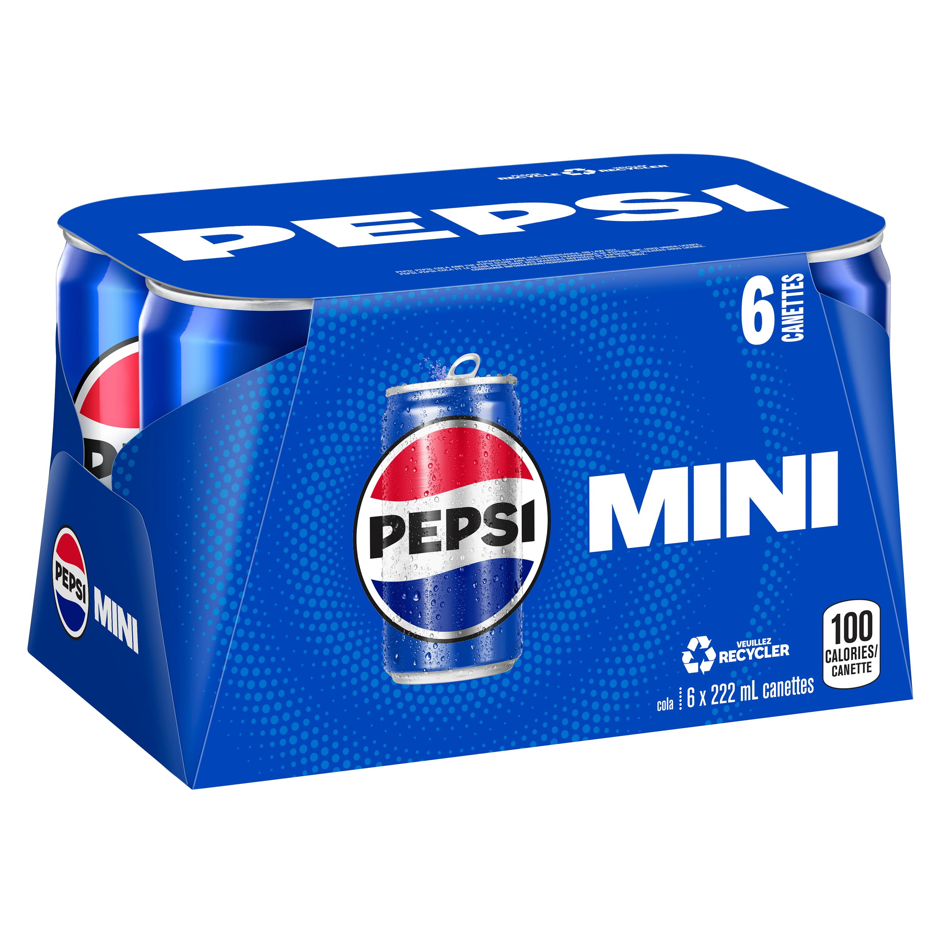 Pepsi Cola 6 x 222 ml, Mini Cans, 6x222mL